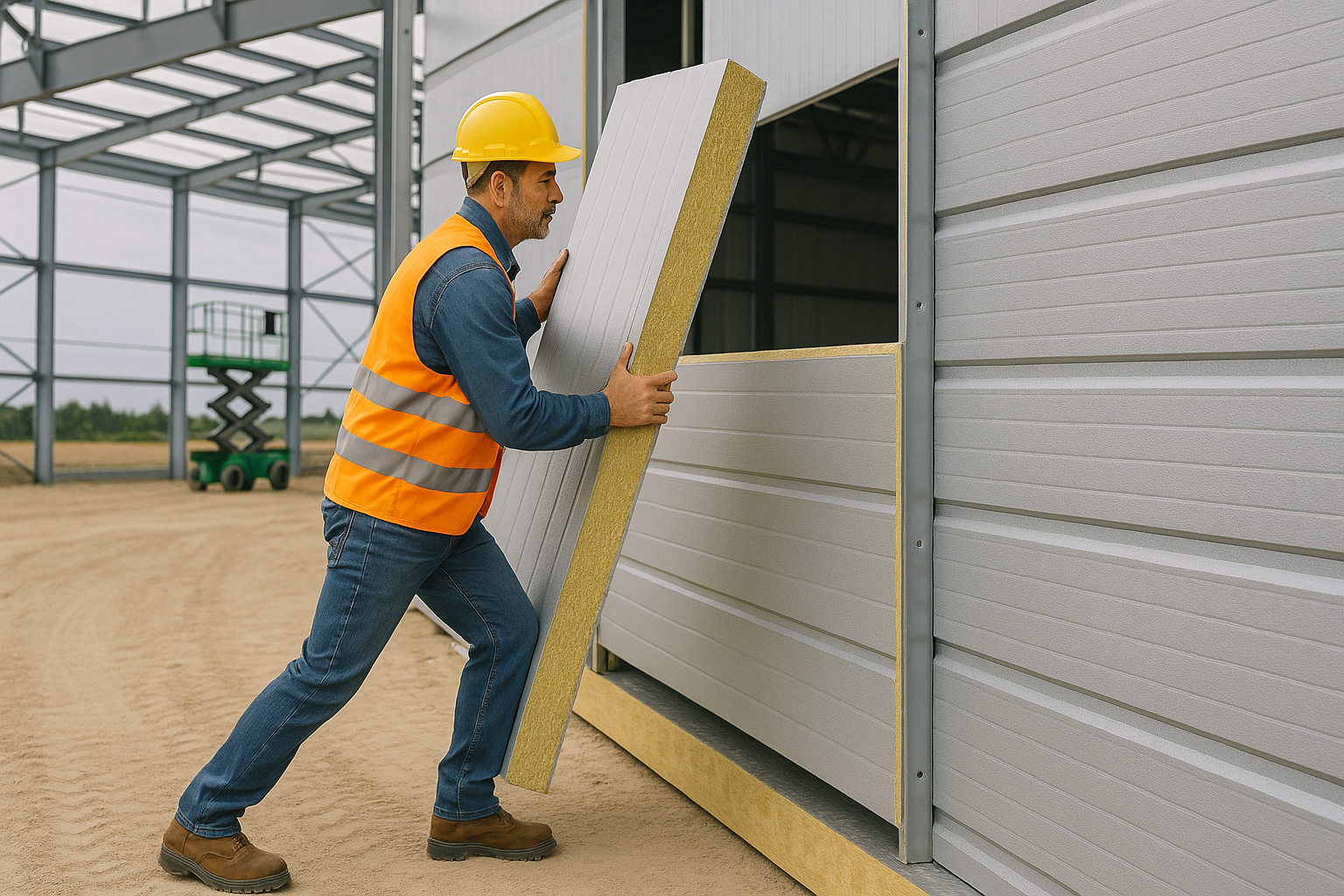 Rockwool Sandwich Panel Erection Work